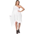 thumbnail image 6 of HAPPY BAY Women's Beachwear Swimsuit Coverups for Women Summer Swim Beach Dress Cover ups for Swimwear Women Loose Flowy Bathing Suit 1X-2X Pearl, Solid, 6 of 6