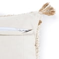 thumbnail image 4 of Desert Fields Sadie 20" x 20" White/Tan Diamond Cotton and Jute Adult Decorative Throw Pillow, 4 of 9