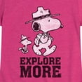 thumbnail image 3 of Peanuts - Explore More Art - Toddler And Youth Girls Short Sleeve Graphic T-Shirt, 3 of 6