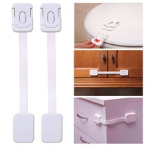 2 Children Toilet Seat Appliance Drawer Lock Baby Proof Safe Cabinet Door Fridge