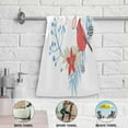 thumbnail image 5 of Christmas Red Birds Winter Hand Towels 2 PCS, Xmas Flower Kitchen Towel Ultra Soft and Highly Absorbent,Decorative Fingertip Face Towel for Bathroom Hotel, 28.3"x14.4", 5 of 6