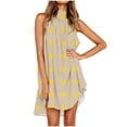 thumbnail image 4 of Lmnyox Women's Summer Sleeveless Dress Flowy Soft Midi Dress Loose Casual Print Smocked Dress, 4 of 5