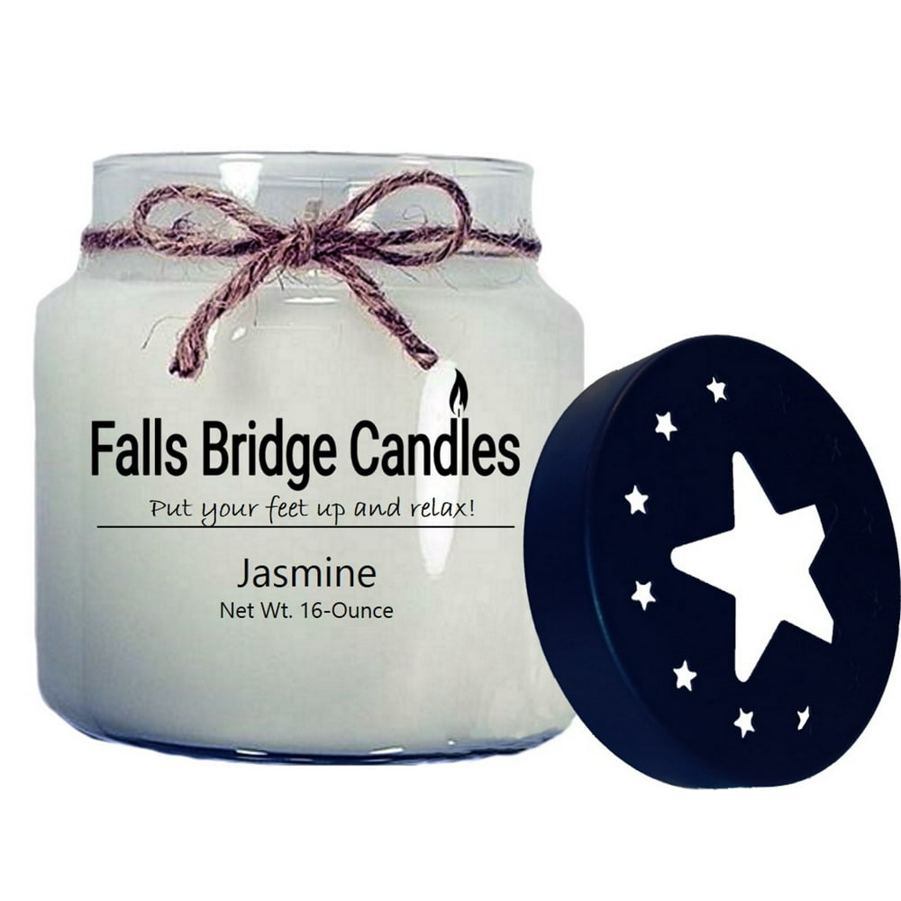 Jasmine Scented Jar Candle, 16 Ounce with Star Lid