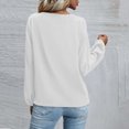 thumbnail image 5 of Womens Fashion Tops Loose Chiffon Shirts Temperament Solid Color Long Sleeves Bottoming Shirts for Everyday Wear, 5 of 8
