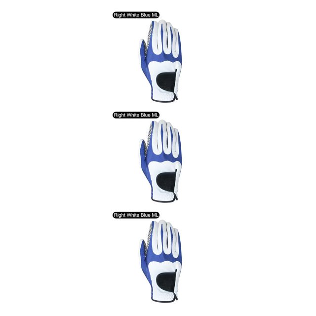 Eigraketly 1 guante de golf para hombre, guante de golf antideslizante, manopla deportiva elástica de microfibra, derecha, blanco azul, ML Type1 NO1 Eigraketly CBP020542