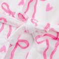 thumbnail image 4 of FAWUUDO Women's Robe Long Plush Soft Bathrobe Jacquard Color Block Robes Shawl Collar Sleepwear with Pockets, 4 of 9
