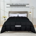 thumbnail image 3 of Superior Reversible Down Alternative Comforter, Twin/Twin XL, Black, 3 of 11