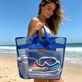 thumbnail image 7 of AUNVITO Mesh Net Beach Tote Bag, Large Capacity Ventilated Sand-Proof Shoulder Handbag for Summer Swimming Travel Outdoor, 1pc, 7 of 7