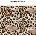 thumbnail image 5 of Leopard Round Table Cloth Cheetah Speckled Dots Elastic Edged Table Cover Fade And Stain Resistant Table Cloths Easy To Clean Fits Tables 40-44" Diameter, 5 of 6