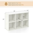 thumbnail image 3 of 6 Cube Bookcase, Horizontal Bookshelf with 6 Open Cubes, Wood Bookshelves & Bookcases, Modern Display Shelf, Bookshelf for Bedroom, Living Room, Kids Rooms, Study (White, 6 Cubes), 3 of 9