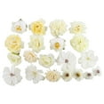 thumbnail image 2 of White Artificial Fabric Flower Heads Fake Mini Florals for DIY Craft Projects Itabag Decor Wedding Floral Accessories, 2 of 9