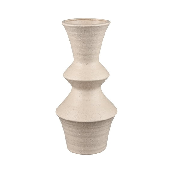 Elk Home Belen Mid Century Modern Vase in Cream Finish