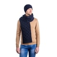 thumbnail image 2 of SAOL Irish Cable Knitted Warm Scarf 100% Premium Soft Merino Wool Men`s Aran Knitwear from Ireland, 2 of 4