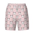 thumbnail image 4 of Lsque Mens Swim Trunks Cute Rabbit Pattern - Bathing Suit Compression Liner - Beach Swim Shorts Swimwear - (S-3XL) - Stretch Quick Dry -Medium, 4 of 9