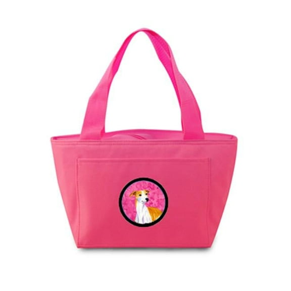 Carolines Treasures LH9373PK-8808 Pink Whippet Zippered Insulated School Washable And Stylish Lunch Bag Cooler