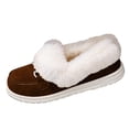 thumbnail image 5 of Women's Cozy Furry Slip on Boots Winter Warm Plush Lined Walking Loafers Suede Warm Cozy Flat Mules Shoes Coffee Size 10, 5 of 5
