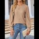 thumbnail image 4 of Camisa Formal Informal de Larga para Mujer, Estilo Ejecutivo, con Escote en V, para Trabajo, Moda de Otoño Caqui L, 4 of 7