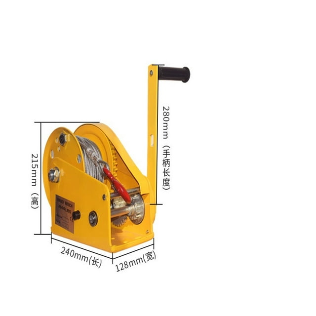 1200/1800/2600LB Two-way Self-locking Small Hand Windlass With Automatic Brake Manual Winch Tractor Winch Portable Whinches ,Powerful Pulling Performance