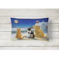thumbnail image 2 of Carolines Treasures ASA2208PW1216 Golden Retriever & Chatons Regarder le Tissu de Père Noël Coussin Décoratif, 2 of 3