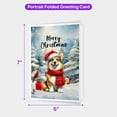 thumbnail image 5 of Merry Christmas Corgi Enjoys Woofmas Winter Xmas Holiday 5x7in Folded Greeting Card Welsh Corgi Dog Lover Gifts Idea Single Note Card with Envelope - 02022, 5 of 5
