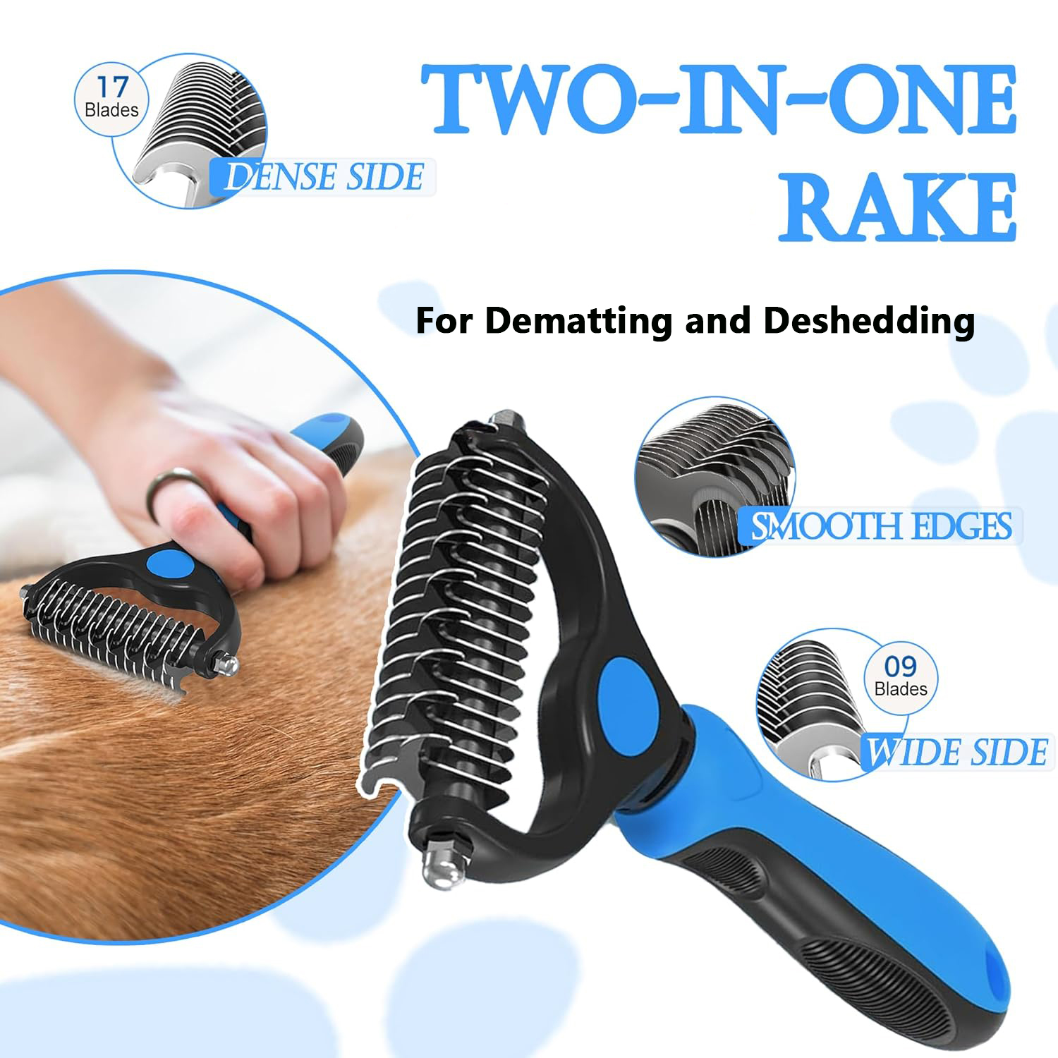 DXIMRX 3-Pack Pet Grooming Rake & Brush Set photo 4