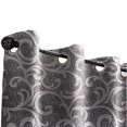 thumbnail image 3 of Juego de Cortinas Melocotton Tela Jacquard 2 Paneles Gris 1.40 m x 2.10 m 8 Aros, 3 of 5