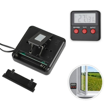 The Range Garden Furniture TSV LCD Digital Hygrometer Indoor Outdoor Thermometer Humidity Monitor with Temperature Gauge Meter Range, for Kitchen, Garden, Greenhouse, Basement, Baby room, Guitar room and Office ()