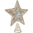 thumbnail image 4 of Christmas Glitter Star Tree Topper - Rose Gold and Silver Bethlehem Star Ornament, 4 of 6