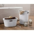 thumbnail image 4 of Superio 35L Ribbed Laundry Basket with Cut-Out Handles-White Smoke (2 Pack), 4 of 5