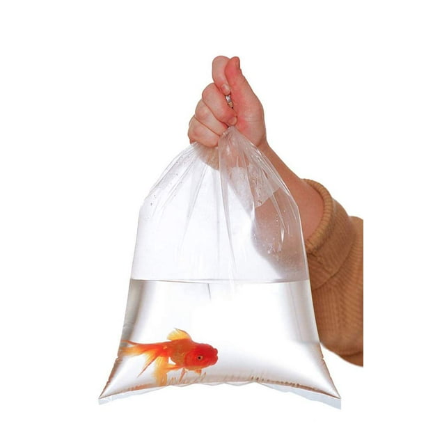 Pack of 1000 Plastic Fish Bags 8 x 15. Clear Polyethylene Bags 8x15