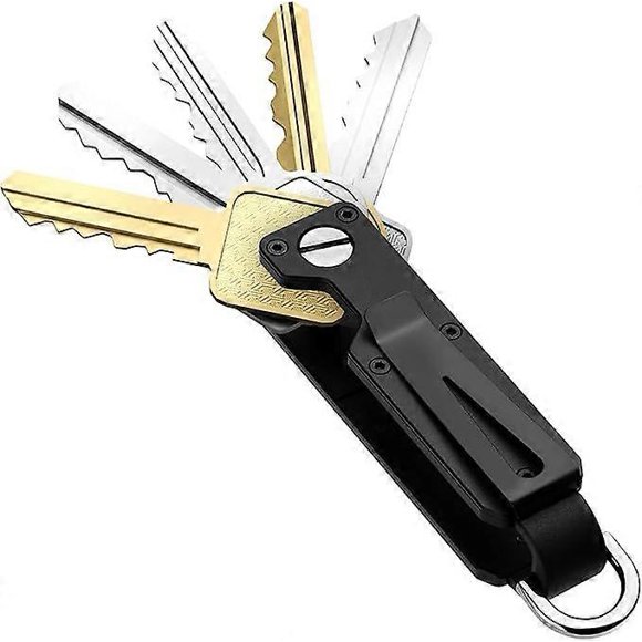 Men's Key Organizer - Compact Metal Key Holder, Innovative Minimalist Key Holder, Smart Key Holder Secures 1-5 Keys