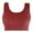 Red, variant on Xfvqtps Sports Bras for Women Wireless Front Button Decoration Standard Strap Padded Solid Color Crop Tank Tops for Yoga Gym Fitness Blue