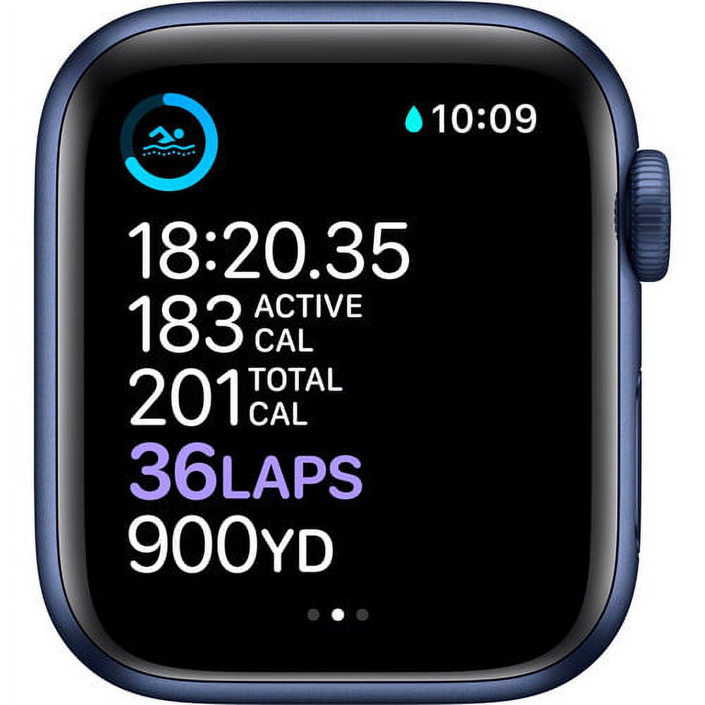 Apple Watch Series 6 GPS, 40mm Blue Aluminum Case with Deep Navy Sport Band - Regular - image 4 of 4
