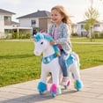 thumbnail image 2 of PonyCycle Interactive Unicorn Ride-On Toy, Touch Sound, Kid-Powered, Ages 4-7, Rainbow, Y454, 2 of 10