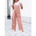 thumbnail image 6 of Surakey Overalls Jumpsuits for Women Sleeveless One Piece Rompers Straight Leg Pant Lounge Baggy Trousers Playsuit With Pockets, 6 of 6
