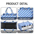 thumbnail image 4 of Large Capacity Tote Bag,Blue White Checkerboard Checkered Pattern Handbag Fashion Luxury Tote Bag,15.7"x13"x 5.1" Inches,Laptop Compatible, 4 of 6