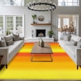 thumbnail image 3 of Yellow Orange Ombre Area Rugs 5'x7', Washable Small Throw Rugs for Laundry Room Playroom, Vertical Striped Gradient Modern Indoor Outdoor Rug Non-Slip Low Pile Carpet Runner Reversible Floor Mats, 3 of 8