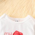 thumbnail image 4 of NOLDARES Baby Girl Newborn Outfits 3Pcs Long Sleeve Romper Pants Headband Set Fall Winter Adorable Clothes 0-24 Months,Red,12-18 M, 4 of 9