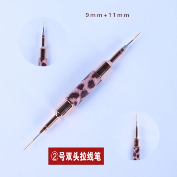 Pinceles delineadores negros para decoración de uñas, bolígrafo para pintar con diseño de uñas de 5 tamaños/8/12/20/25mm, herramienta de dibujo para líneas largas