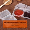 thumbnail image 3 of Mini Snack Containers, 10 Pcs Snack Container, 2 Compartment Snack Containers for Condiments, Double Compartment Condiment Containers with Lids, Reusable Snack box Container (10), 3 of 7