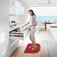 thumbnail image 2 of shiyou-Half Round Kitchen Rug, Anti Fatigue Mat, Made of 100% Polypropylene, Non-Slip, Dirt-Resistant, Absorbent, Machine Washable, 27" x18" (Red), 2 of 4