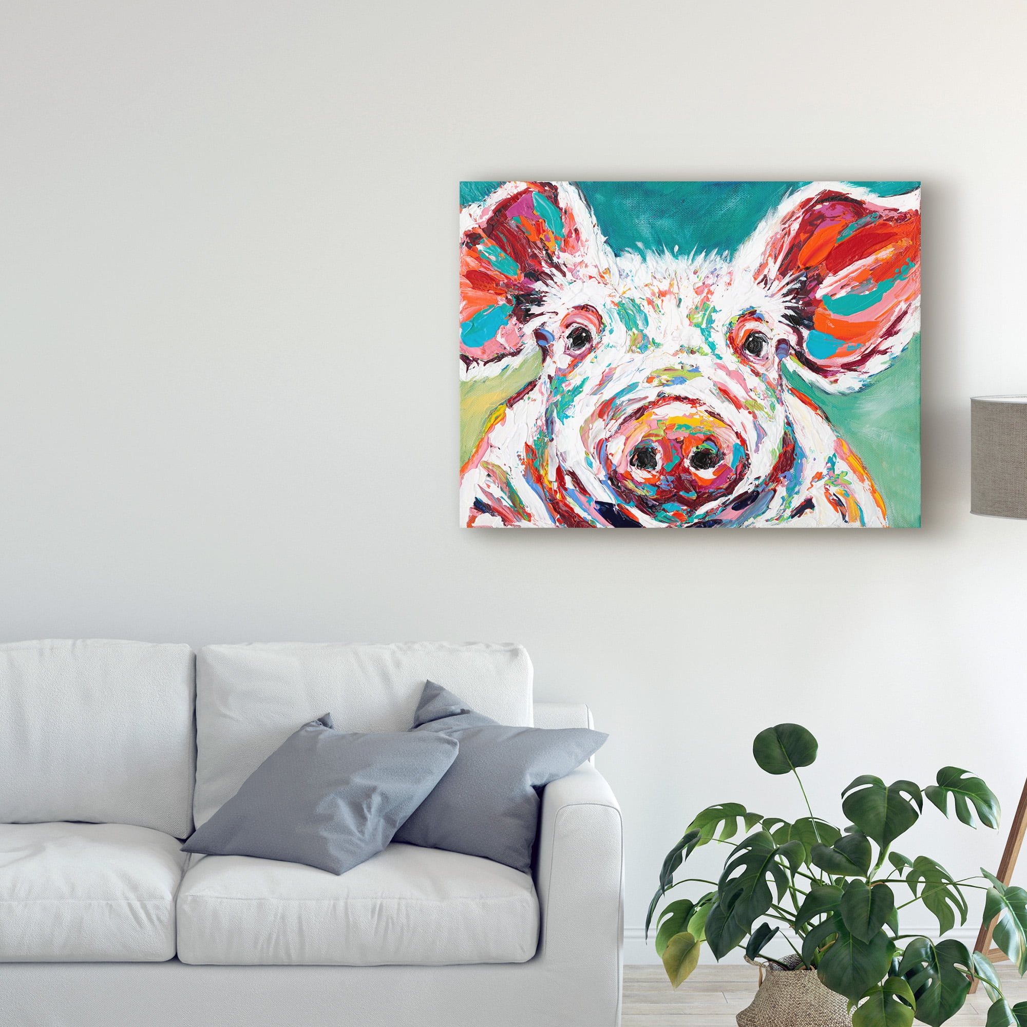 Trademark Fine Art 'Piggy II' Canvas Art by Carolee Vitaletti