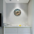 thumbnail image 5 of Yayeee Wall Clock Battery Operated 9.5" Silent Quartz Non-Ticking for Living Room Decor, Floating Whale, 5 of 8