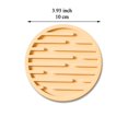 thumbnail image 2 of 2 PCS Thickened Thermal Insulation and Anti Slip Silicone Drain Coaster,Car Coasters,Decoration for Living Room Dining Table and Coffee Table,Yellow10cm, 2 of 5
