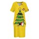 thumbnail image 4 of Vestido de verano para mujer traje holgado con bolsillo fondo árbol de Navidad vacaciones en la playa, 4 of 7