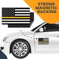 thumbnail image 7 of Magnet Me Up Thin Gold Line American Flag Vinyl Automotive Magnet Decal, 5x8 In, Gold and White, 7 of 7