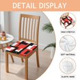 thumbnail image 2 of Red and Black Modern Art Geometric Seat Covers for Dining Room Chairs Set Of 4,Stretch Printed Washable Chair Seat Cover with Elastic Ties and Button,Removable Waterproof Couch Cushion Covers, 2 of 6