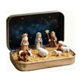 thumbnail image 2 of yulier Mini Christmas Nativity Set in a Tin Box, Christmas Decoration Easter Gift for Family and Friends, Nativity Scene Gift Box, Nativity Set with Religious Figurines, 2 of 5