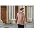 thumbnail image 3 of COOFANDY Men's Velvet Tuxedo Jacket - One Button Notched Lapel Velour Suit Jacket for Prom Wedding, 3 of 7