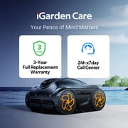 iGarden Robotic Pool Cleaner K Series, Cordless Pool Vacuum Robot for Inground & Above Ground Pools, Smart Navigation, Touchscreen, Self-Parking, Cleans Floor, Wall & Waterline, 220 Min